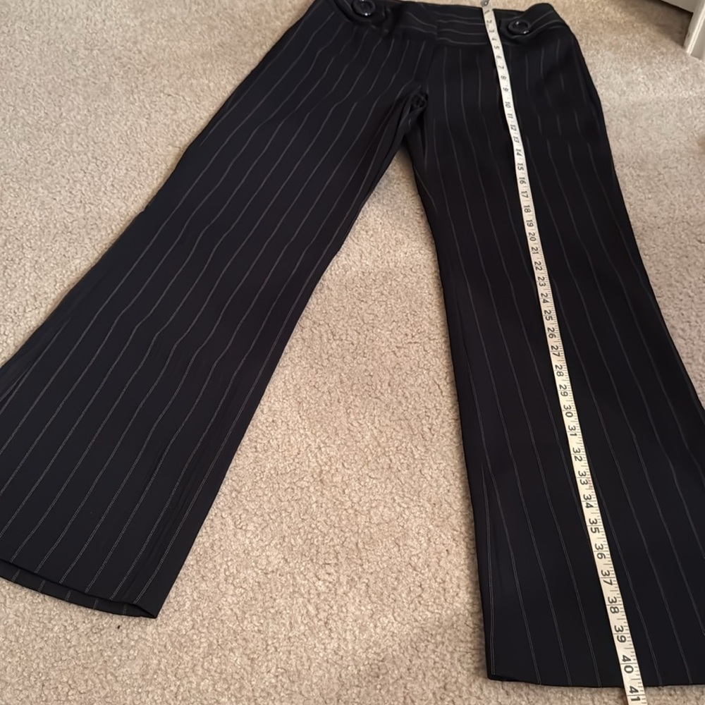 WOMEN - Black Stripe Trousers - Size 6 - Picture 12 of 12